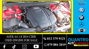 Audi A4 1.8 2014 CJEB Used Engine For Sale