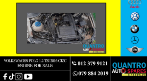 Volkswagen Polo 12 TSI 2016 CJZC Engine For Sale